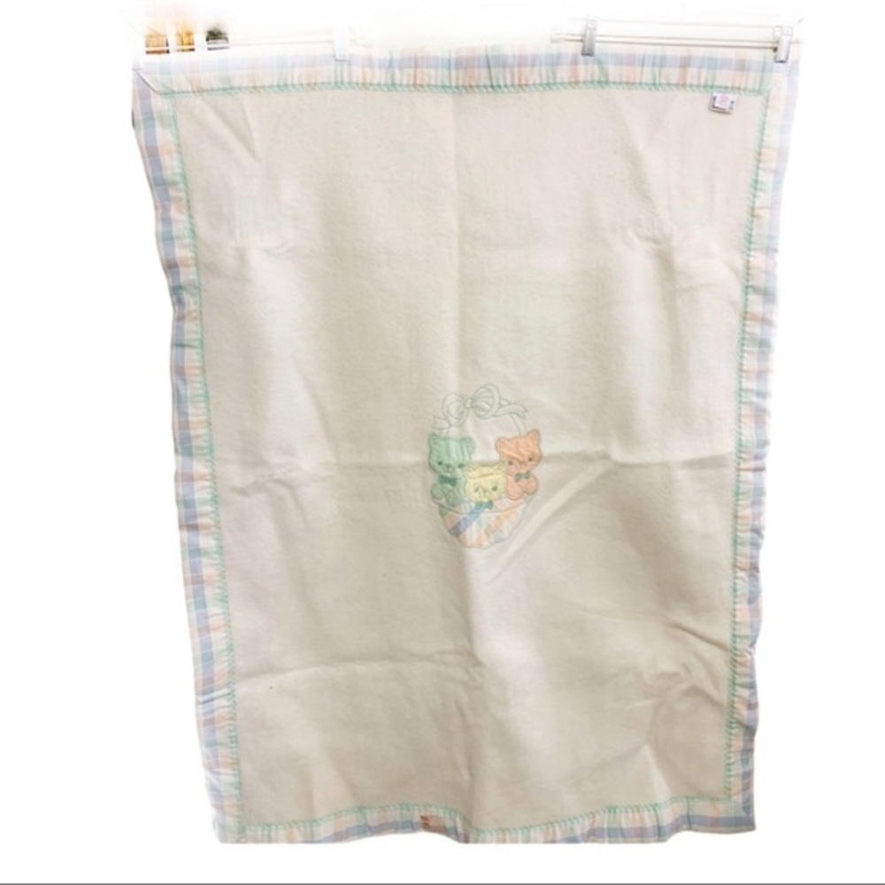QUILTEX Vintage Baby Blanket Union Label 70-90’s